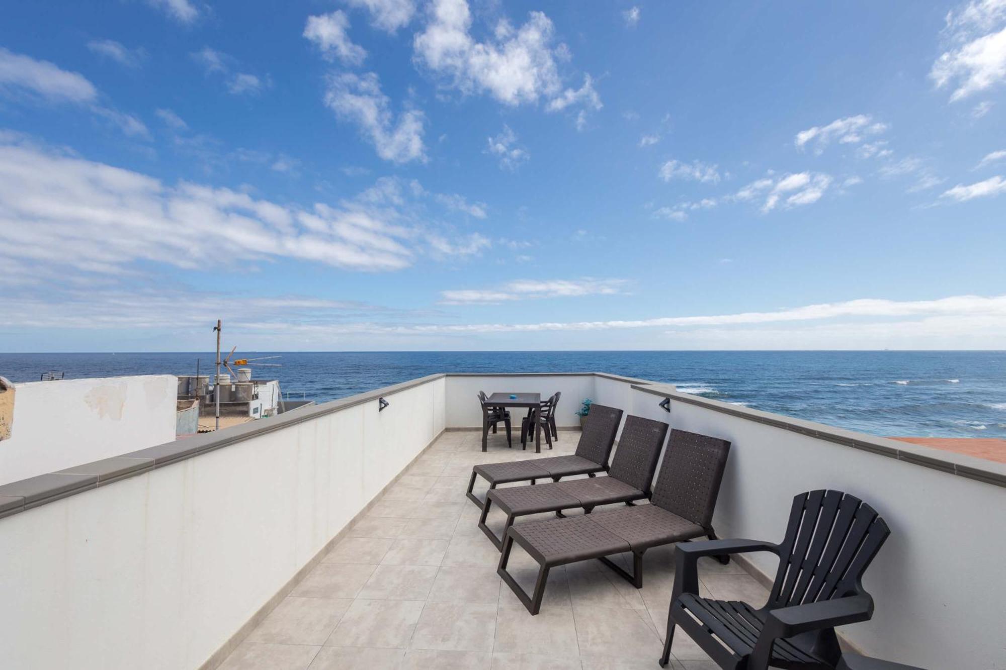 Costa Norte San Andres Studio Con Terraza Compartida Vista Al Mar Trapiche (Las Palmas) ภายนอก รูปภาพ